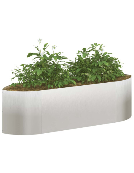 Letto rialzato da giardino Acciaio Inox 140 x 40 x 40 cm