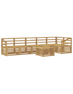 Set di divani da esterno 7 pcs Bianco 59 x 59 x 37 cm 2