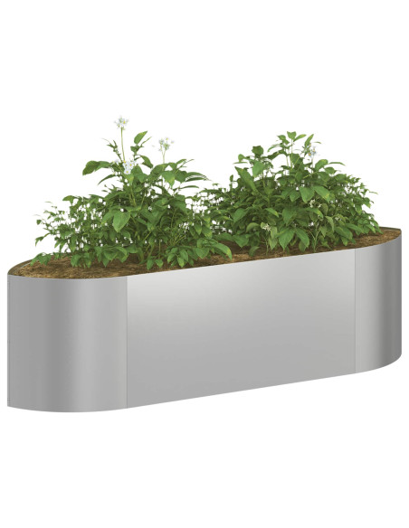 Letto rialzato da giardino Acciaio zincato 140 x 40 x 40 cm