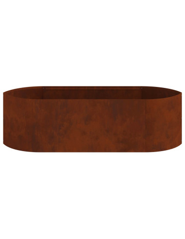 Letto rialzato da giardino Acciaio Corten 140 x 40 x 40 cm