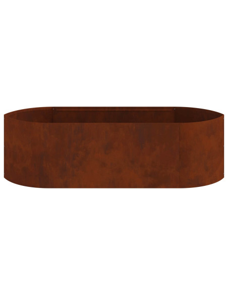 Letto rialzato da giardino Acciaio Corten 140 x 40 x 40 cm