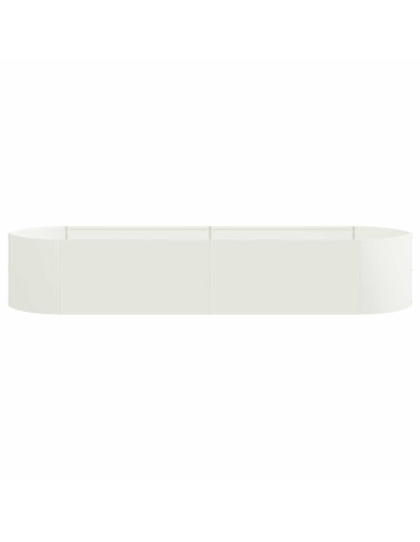 Letto rialzato da giardino Bianco 220 x 40 x 40 cm Acciaio