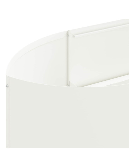 Letto rialzato da giardino Bianco 220 x 40 x 40 cm Acciaio