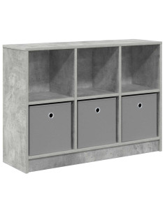 Credenza con cassetto Grigio cemento 88,5 x 27,5 x 63,5 cm 2