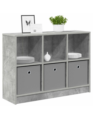 Credenza con cassetto Grigio cemento 88,5 x 27,5 x 63,5 cm