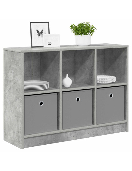 Credenza con cassetto Grigio cemento 88,5 x 27,5 x 63,5 cm