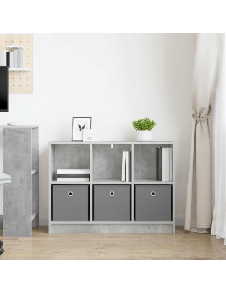 Credenza con cassetto Grigio cemento 88,5 x 27,5 x 63,5 cm