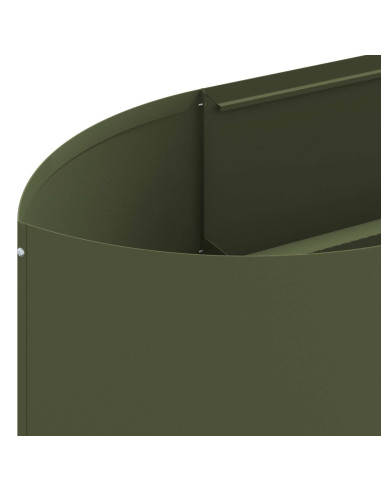 Letto rialzato da giardino Verde Oliva 220 x 40 x 40 cm Acciaio