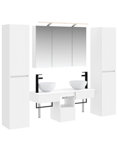 Set di mobili per il bagno 6 pcs Bianco