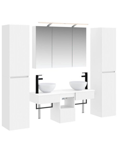 Set di mobili per il bagno 6 pcs Bianco