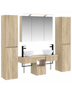 Set di mobili per il bagno 6 pcs Rovere Sonoma