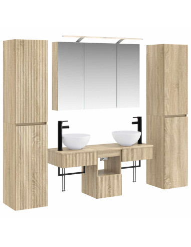 Set di mobili per il bagno 6 pcs Rovere Sonoma