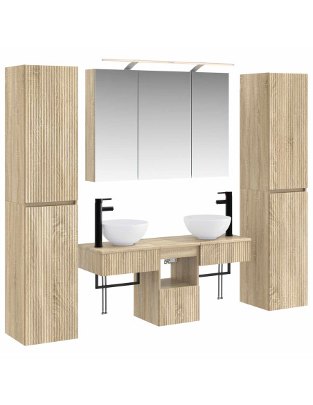 Set di mobili per il bagno 6 pcs Rovere Sonoma