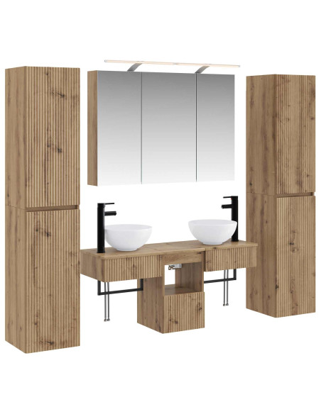 Set di mobili per il bagno 6 pcs Rovere Artigianale