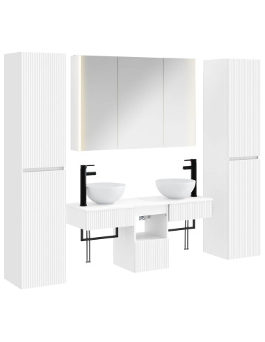 Set di mobili per il bagno 6 pcs Bianco