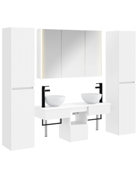 Set di mobili per il bagno 6 pcs Bianco