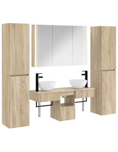 Set di mobili per il bagno 6 pcs Rovere Sonoma