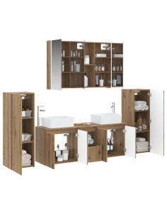 Set di mobili per il bagno 6 pcs Rovere Artigianale 2