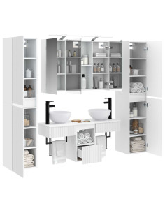 Set di mobili per il bagno 6 pcs Bianco 2