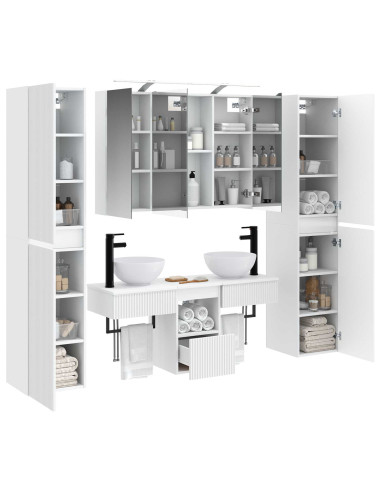Set di mobili per il bagno 6 pcs Bianco