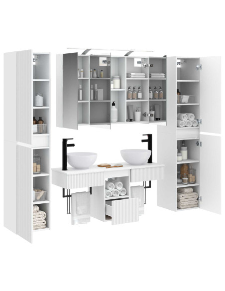 Set di mobili per il bagno 6 pcs Bianco