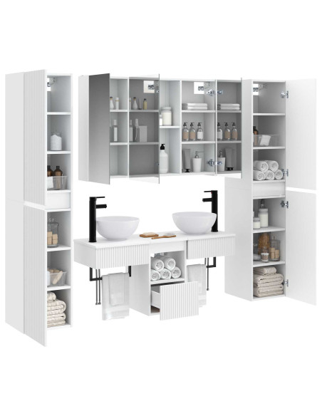 Set di mobili per il bagno 6 pcs Bianco