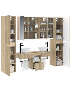 Set di mobili per il bagno 6 pcs Rovere Sonoma 2