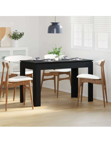 Tavolo da pranzo Rovere Nero 120x60x76 cm in Legno Multistrato