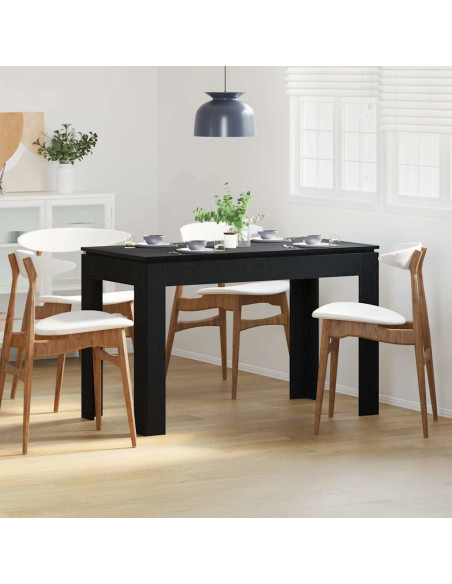 Tavolo da pranzo Rovere Nero 120x60x76 cm in Legno Multistrato