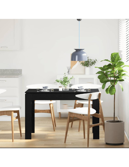 Tavolo da pranzo Rovere Nero 120x60x76 cm in Legno Multistrato