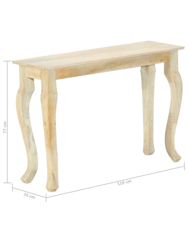 Consolle 110x35x77 cm in Legno Massello di Mango