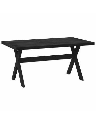 Tavolo da pranzo NOAIN 160 cm Legno Massello di Pino Nero