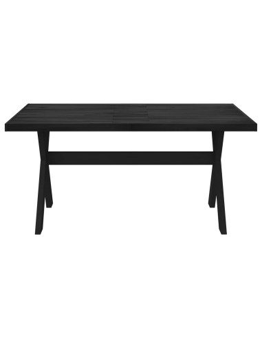 Tavolo da pranzo NOAIN 160 cm Legno Massello di Pino Nero