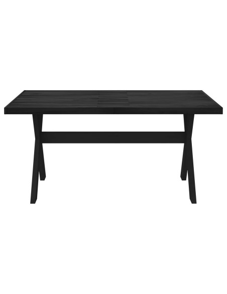 Tavolo da pranzo NOAIN 160 cm Legno Massello di Pino Nero