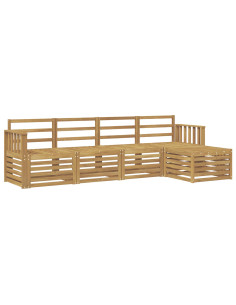 Set di divani da esterno 5 pcs Bianco 249 x 122,5 x 73 cm 2
