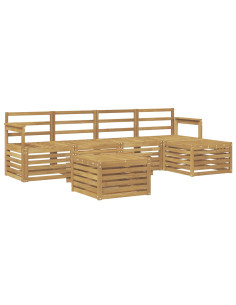 Set di divani da esterno 6 pcs Bianco 59 x 59 x 37 cm 2
