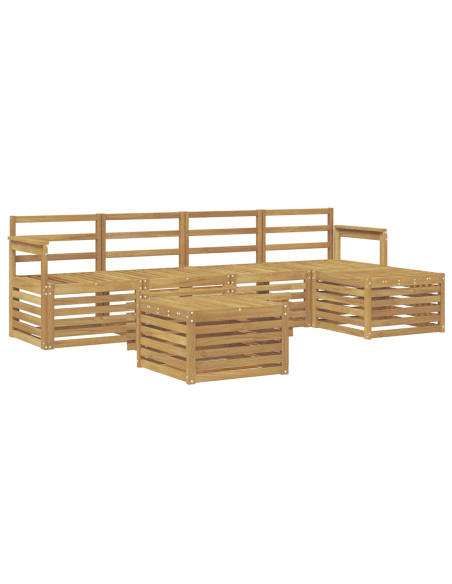 Set di divani da esterno 6 pcs Bianco 59 x 59 x 37 cm