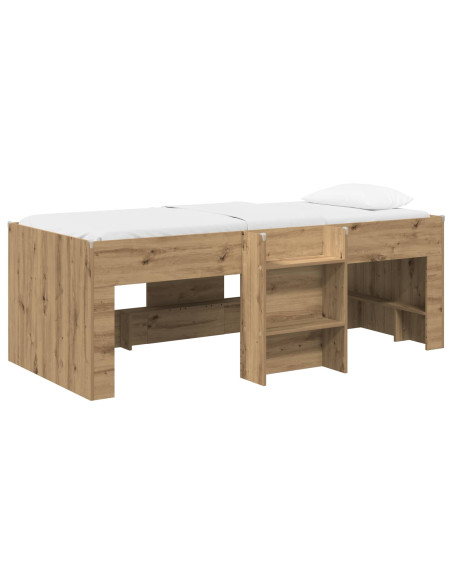 Letto Alto per Bambini 2 pcs Rovere Artigianale 98.5 x 200 cm