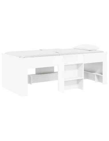 Letto Alto per Bambini 2 pcs Bianco 193 x 96,1 x 68,5 cm