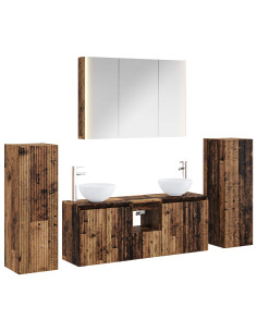 Set di mobili per il bagno 6 pcs Legno antico