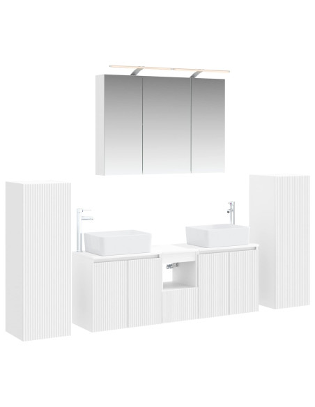 Set di mobili per il bagno 6 pcs Bianco