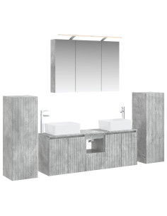 Set di mobili per il bagno 6 pcs Grigio Cemento
