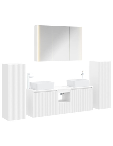 Set di mobili per il bagno 6 pcs Bianco