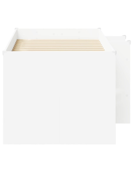 Letto Alto per Bambini 2 pcs Bianco 163 x 101,1 x 68,5 cm