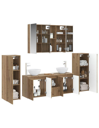 Set di mobili per il bagno 6 pcs Rovere Artigianale