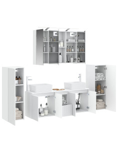 Set di mobili per il bagno 6 pcs Bianco 2