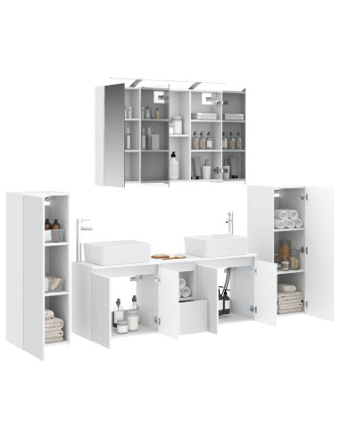 Set di mobili per il bagno 6 pcs Bianco