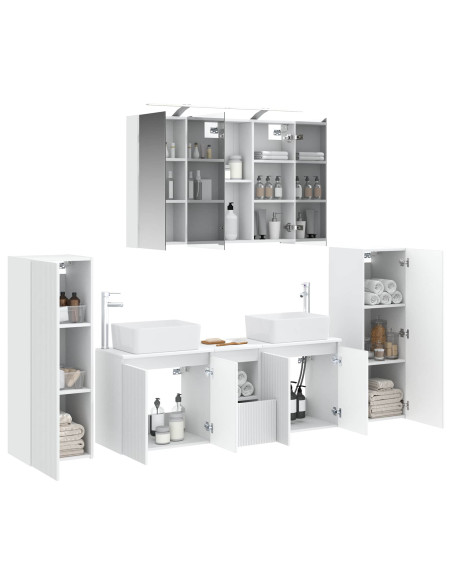 Set di mobili per il bagno 6 pcs Bianco