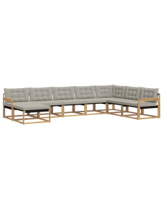 Set di divani da esterno 8 pcs Legno di Acacia Massello 2