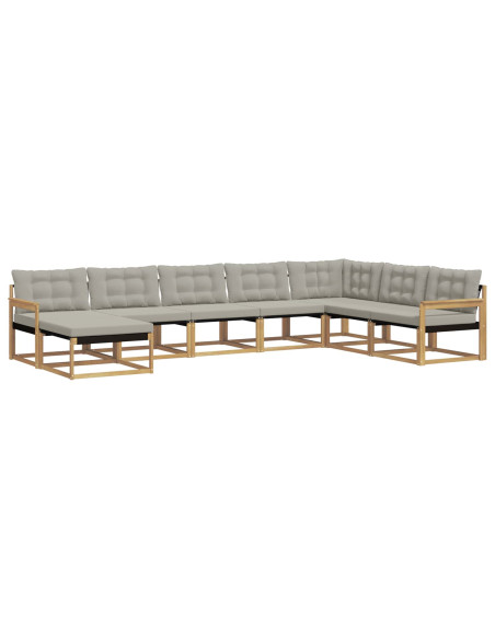 Set di divani da esterno 8 pcs Legno di Acacia Massello